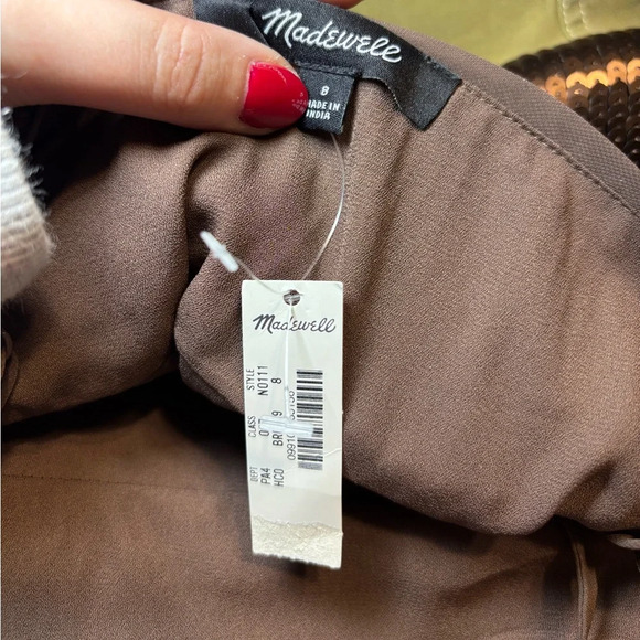 Madewell Brown Mini Sequin Tank Dress NWT - Picture 7 of 7